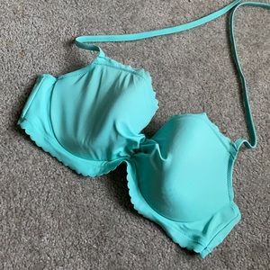 VS SCALLOP BIKINI TEAL/AQUA 36D